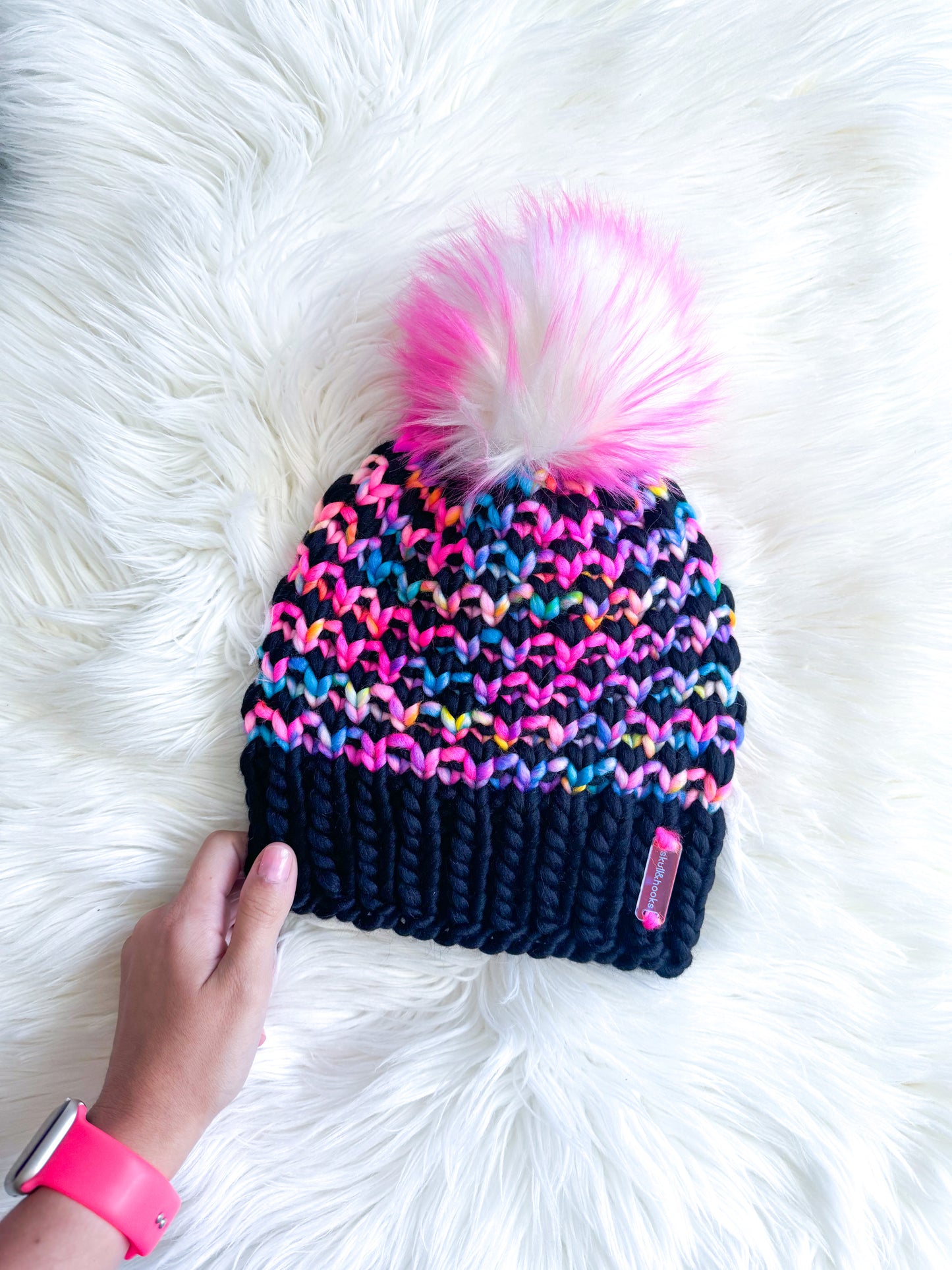 Hearts Poppin’ Beanie DIGITAL Knitting Pattern - Adult Size Only