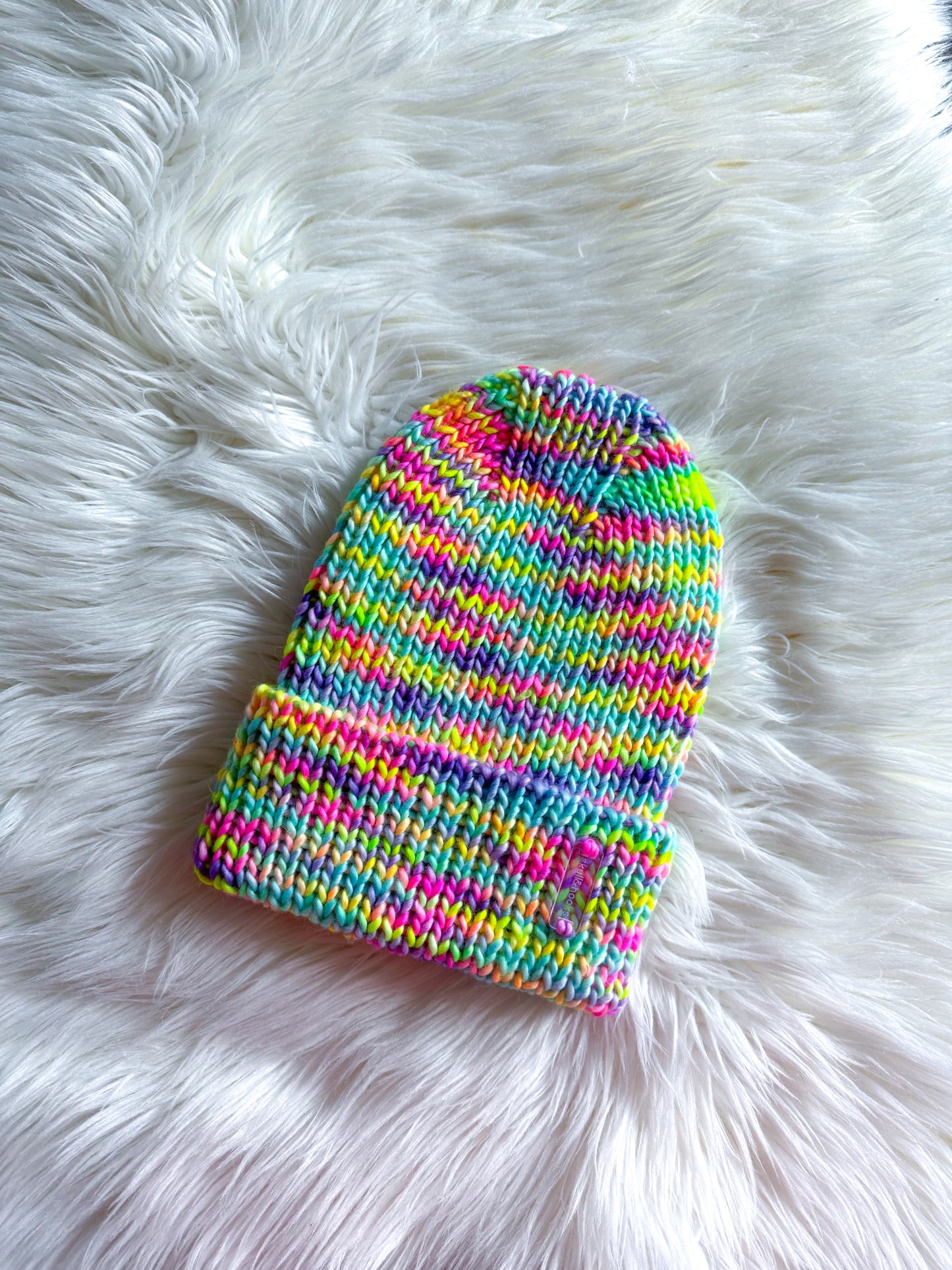 Confetti Pop Beanie – Merino Wool with Optional Pom