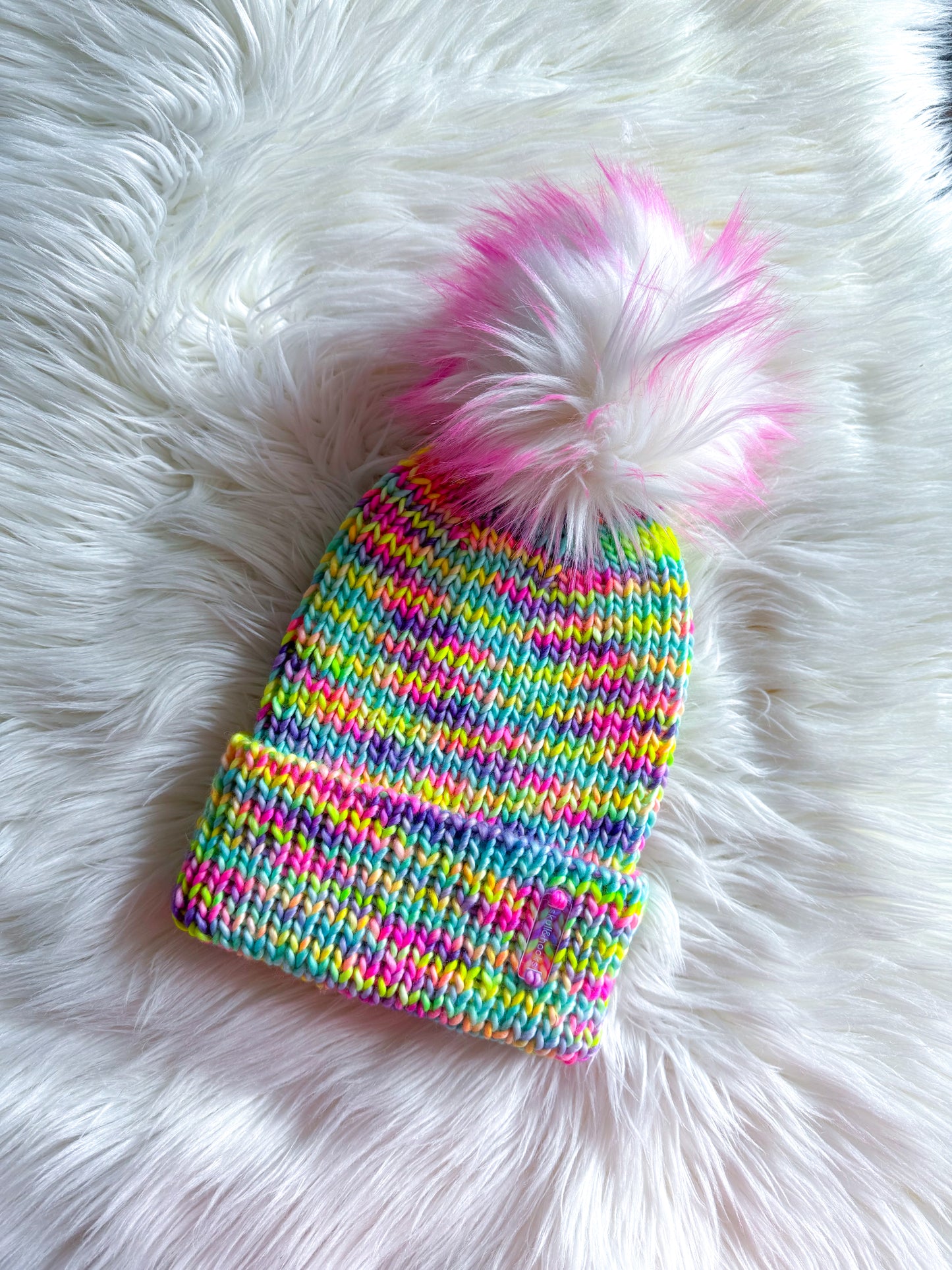 Confetti Pop Beanie – Merino Wool with Optional Pom