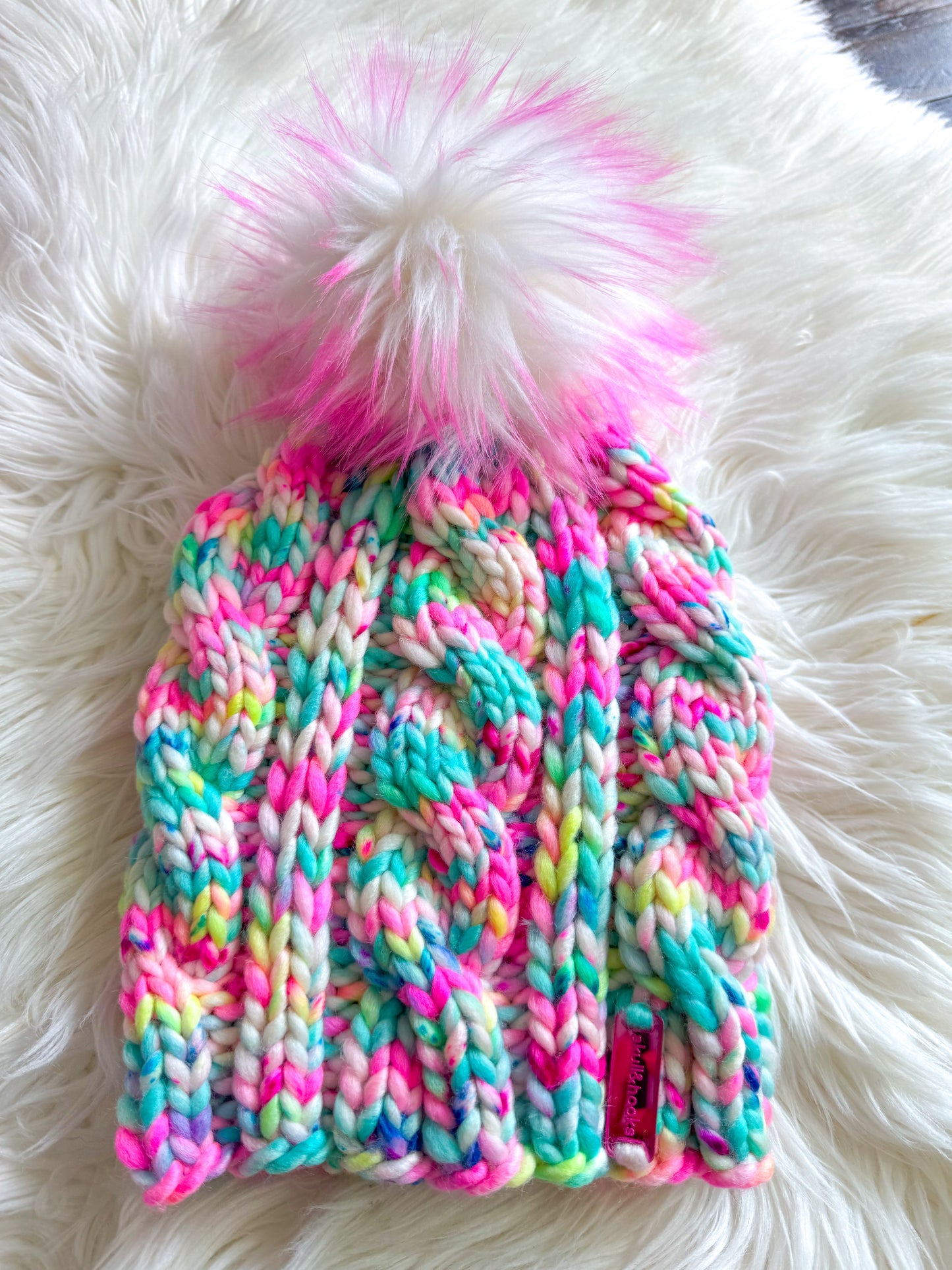 Cotton Candy Chaos Beanie