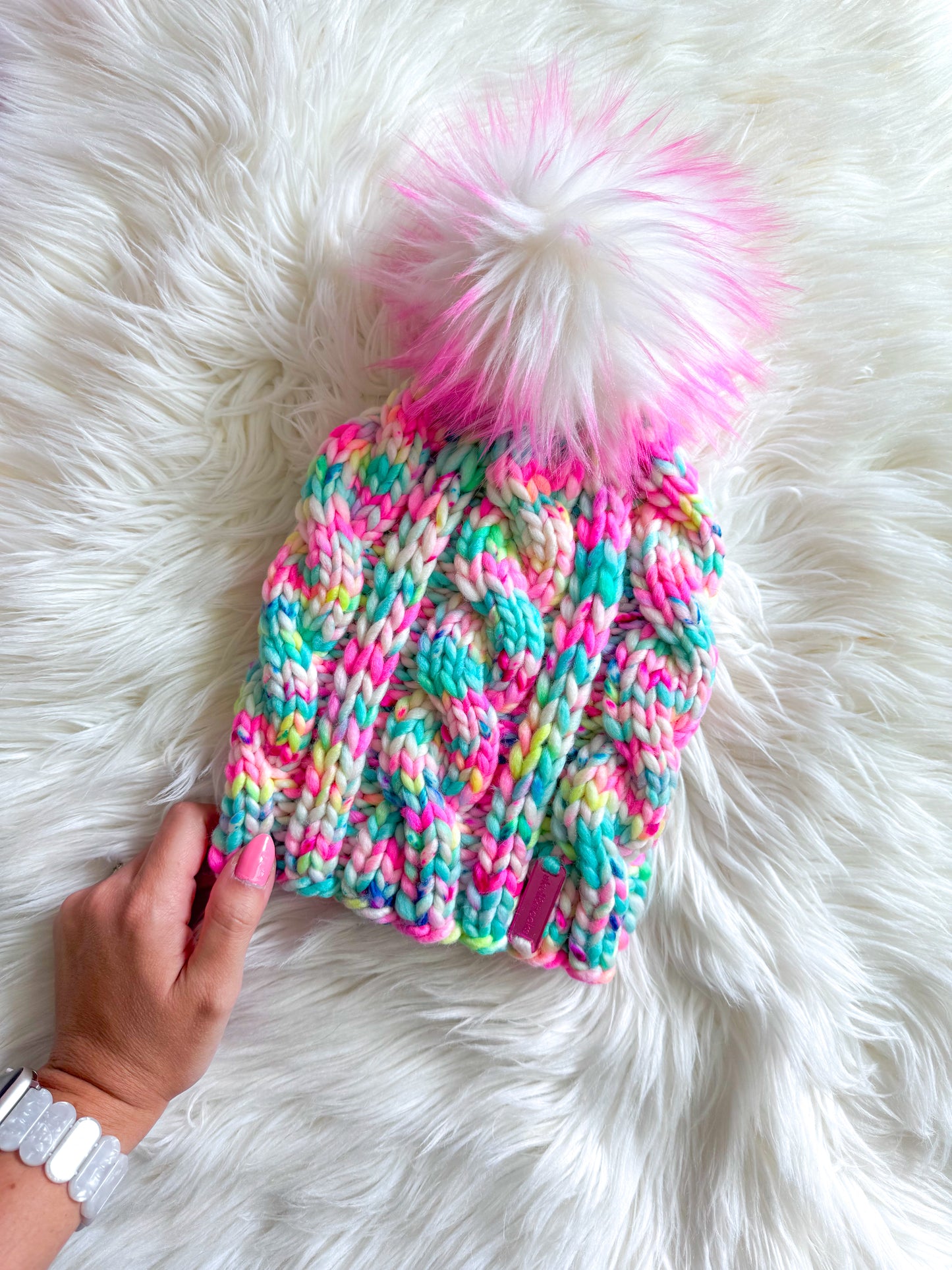 Cotton Candy Chaos Beanie