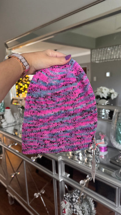 Electric Carnival Merino Wool Lightweight Knit Beanie