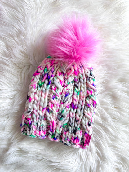Neon Static Beanie
