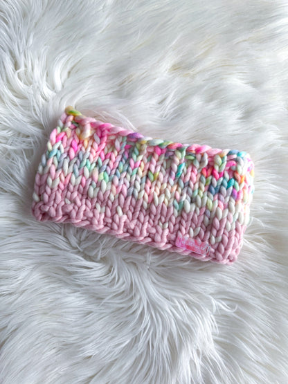 Cotton Candy Cloud Merino Wool Knit Headband