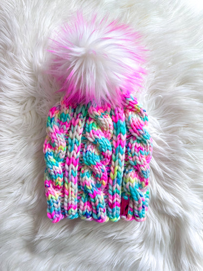 Cotton Candy Chaos Beanie
