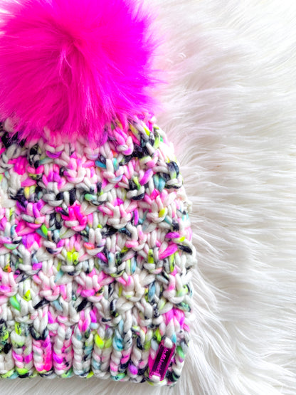 Pink Static Beanie
