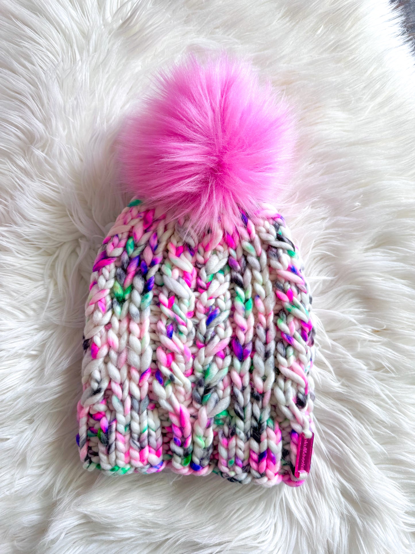 Neon Static Beanie