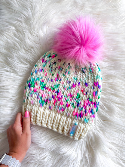 Cotton Candy Static Beanie