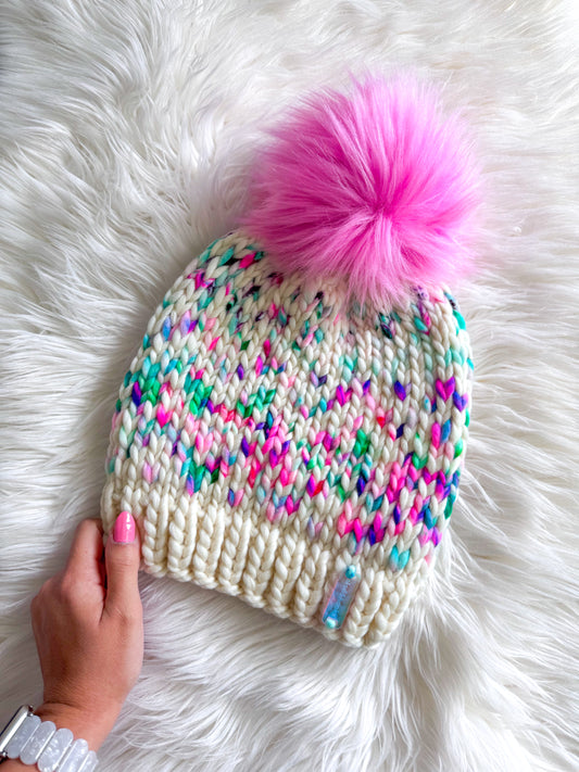Cotton Candy Static Beanie