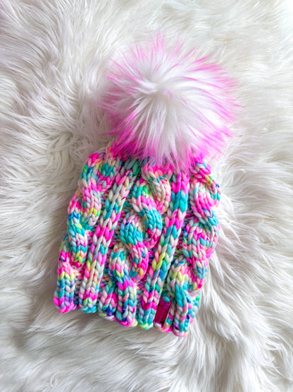 Cotton Candy Chaos Beanie