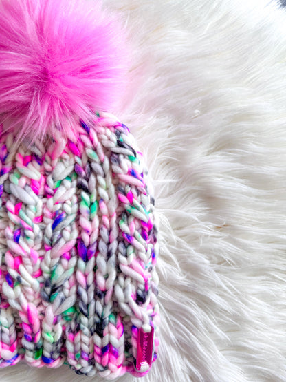 Neon Static Beanie