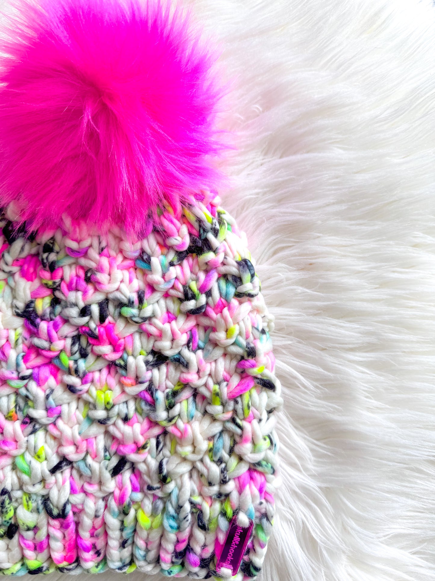 Pink Static Beanie