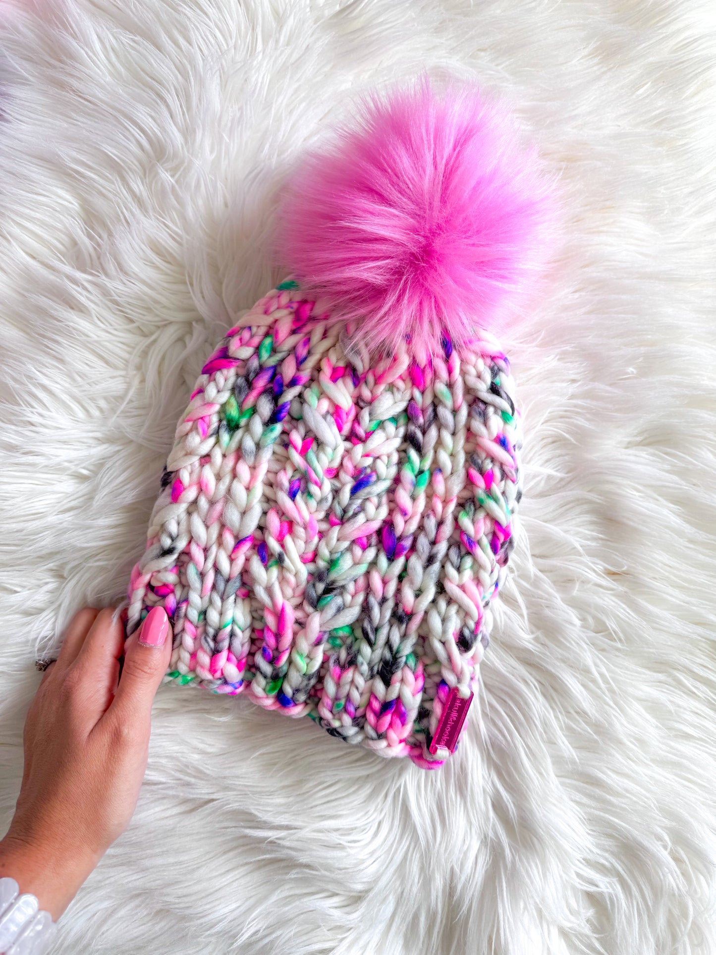 Neon Static Beanie