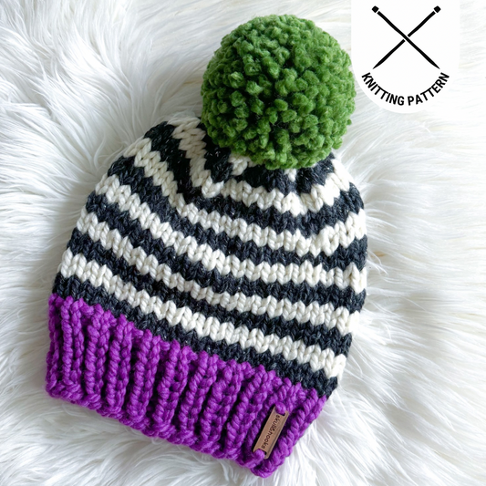 Beetle Demon Beanie DIGITAL Knitting Pattern - All Sizes