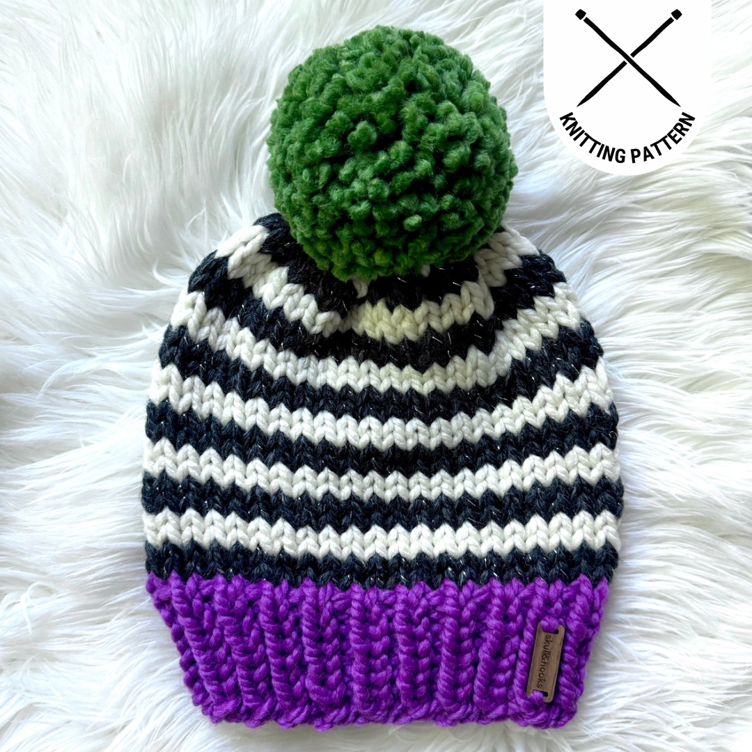 Beetle Demon Beanie DIGITAL Knitting Pattern - All Sizes